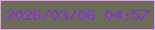 文字の大きさ：1、枠の色：e59cf2、背景の色：6c6d58、文字の色：8b2ddb 無料ブログパーツのブログ時計