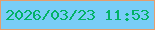 文字の大きさ：1、枠の色：e59d6d、背景の色：79cdf7、文字の色：02b266 無料ブログパーツのブログ時計