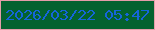 文字の大きさ：3、枠の色：e59da9、背景の色：04622f、文字の色：1565da 無料ブログパーツのブログ時計