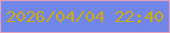 文字の大きさ：2、枠の色：e59fbb、背景の色：7086e8、文字の色：cda813 無料ブログパーツのブログ時計