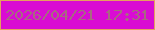 文字の大きさ：5、枠の色：e5a05f、背景の色：d90cd3、文字の色：a76a80 無料ブログパーツのブログ時計