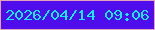 文字の大きさ：4、枠の色：e5a4bc、背景の色：500dec、文字の色：11edfe 無料ブログパーツのブログ時計