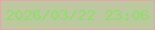 文字の大きさ：1、枠の色：e5a5a9、背景の色：bcc89e、文字の色：8edf65 無料ブログパーツのブログ時計