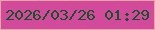 文字の大きさ：3、枠の色：e5a8a0、背景の色：d34a9c、文字の色：165326 無料ブログパーツのブログ時計