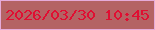 文字の大きさ：4、枠の色：e5abd9、背景の色：b46364、文字の色：e00e32 無料ブログパーツのブログ時計