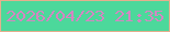 文字の大きさ：5、枠の色：e5af8d、背景の色：4cd89b、文字の色：d486c2 無料ブログパーツのブログ時計