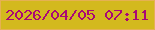 文字の大きさ：2、枠の色：e5b153、背景の色：d3b91e、文字の色：a90876 無料ブログパーツのブログ時計