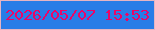 文字の大きさ：2、枠の色：e5b5c3、背景の色：287de7、文字の色：eb0567 無料ブログパーツのブログ時計