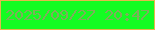 文字の大きさ：4、枠の色：e5b74c、背景の色：14fc22、文字の色：7eae5b 無料ブログパーツのブログ時計