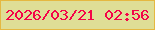 文字の大きさ：3、枠の色：e5b841、背景の色：dfde96、文字の色：f40448 無料ブログパーツのブログ時計