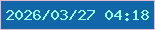 文字の大きさ：5、枠の色：e5b9cf、背景の色：1267a9、文字の色：9efbf4 無料ブログパーツのブログ時計