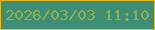文字の大きさ：4、枠の色：e5bb24、背景の色：3d8e75、文字の色：8fb251 無料ブログパーツのブログ時計