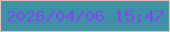 文字の大きさ：2、枠の色：e5bcab、背景の色：4091a8、文字の色：8045f4 無料ブログパーツのブログ時計