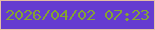 文字の大きさ：1、枠の色：e5bea6、背景の色：653cd0、文字の色：84a332 無料ブログパーツのブログ時計