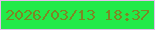 文字の大きさ：2、枠の色：e5beee、背景の色：22ea49、文字の色：7d8624 無料ブログパーツのブログ時計