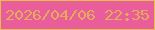文字の大きさ：5、枠の色：e5bf4a、背景の色：e95e9a、文字の色：e4ac58 無料ブログパーツのブログ時計