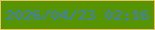 文字の大きさ：3、枠の色：e5c164、背景の色：569402、文字の色：3d7fc5 無料ブログパーツのブログ時計