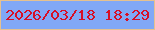 文字の大きさ：1、枠の色：e5c18f、背景の色：81a8f6、文字の色：d70f26 無料ブログパーツのブログ時計