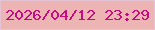 文字の大きさ：2、枠の色：e5c2d4、背景の色：ecb5b3、文字の色：ca0b7f 無料ブログパーツのブログ時計