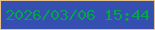 文字の大きさ：3、枠の色：e5c389、背景の色：344fb0、文字の色：07a24e 無料ブログパーツのブログ時計