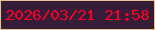 文字の大きさ：5、枠の色：e5c68e、背景の色：361d37、文字の色：fa0026 無料ブログパーツのブログ時計