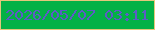 文字の大きさ：4、枠の色：e5c77b、背景の色：04b146、文字の色：5d5bc6 無料ブログパーツのブログ時計