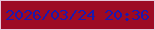 文字の大きさ：5、枠の色：e5c7d9、背景の色：9d0a24、文字の色：1b18ae 無料ブログパーツのブログ時計