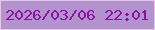 文字の大きさ：2、枠の色：e5c7e4、背景の色：b293cd、文字の色：8d11a4 無料ブログパーツのブログ時計