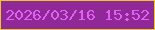 文字の大きさ：3、枠の色：e5cb23、背景の色：902898、文字の色：df62f2 無料ブログパーツのブログ時計