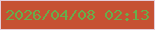 文字の大きさ：5、枠の色：e5cdd9、背景の色：c65133、文字の色：68ad4b 無料ブログパーツのブログ時計