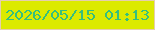 文字の大きさ：4、枠の色：e5ceae、背景の色：dcea00、文字の色：35bf7e 無料ブログパーツのブログ時計