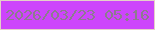 文字の大きさ：2、枠の色：e5d0c8、背景の色：cd45fb、文字の色：8d7c8e 無料ブログパーツのブログ時計