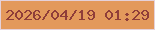 文字の大きさ：1、枠の色：e5d1da、背景の色：e3995c、文字の色：8f3d39 無料ブログパーツのブログ時計