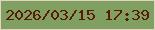 文字の大きさ：1、枠の色：e5d3bf、背景の色：80a061、文字の色：5b1a06 無料ブログパーツのブログ時計