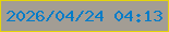 文字の大きさ：5、枠の色：e5d40a、背景の色：a39d94、文字の色：027cc8 無料ブログパーツのブログ時計