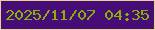 文字の大きさ：4、枠の色：e5d48f、背景の色：470c77、文字の色：87b303 無料ブログパーツのブログ時計