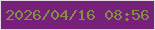 文字の大きさ：3、枠の色：e5d6e4、背景の色：77207a、文字の色：838e46 無料ブログパーツのブログ時計