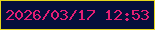 文字の大きさ：2、枠の色：e5d71c、背景の色：050f3b、文字の色：e41e74 無料ブログパーツのブログ時計