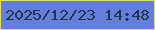 文字の大きさ：5、枠の色：e5da6f、背景の色：637fdc、文字の色：26344b 無料ブログパーツのブログ時計
