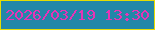 文字の大きさ：5、枠の色：e5dc03、背景の色：2387a8、文字の色：e634b6 無料ブログパーツのブログ時計
