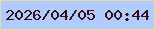 文字の大きさ：5、枠の色：e5dda7、背景の色：b1cbfc、文字の色：371016 無料ブログパーツのブログ時計