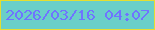 文字の大きさ：1、枠の色：e5de30、背景の色：6acfc9、文字の色：6f74ff 無料ブログパーツのブログ時計