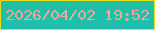 文字の大きさ：1、枠の色：e5df16、背景の色：1ec0a9、文字の色：f9a895 無料ブログパーツのブログ時計