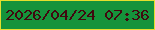 文字の大きさ：5、枠の色：e5df2d、背景の色：15933b、文字の色：41080f 無料ブログパーツのブログ時計