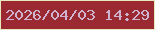 文字の大きさ：1、枠の色：e5e9bb、背景の色：9b2931、文字の色：d0b3ce 無料ブログパーツのブログ時計