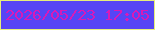 文字の大きさ：4、枠の色：e5ee7b、背景の色：5645f5、文字の色：d919b7 無料ブログパーツのブログ時計