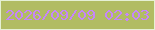 文字の大きさ：3、枠の色：e5f0d5、背景の色：b1bc63、文字の色：c686fa 無料ブログパーツのブログ時計