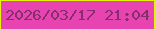 文字の大きさ：5、枠の色：e5f311、背景の色：e744b2、文字の色：852f6a 無料ブログパーツのブログ時計