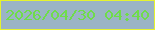 文字の大きさ：1、枠の色：e5f32f、背景の色：9bb4c5、文字の色：6fdd4a 無料ブログパーツのブログ時計