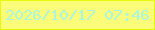 文字の大きさ：5、枠の色：e5f90a、背景の色：fbfc7a、文字の色：abf6df 無料ブログパーツのブログ時計